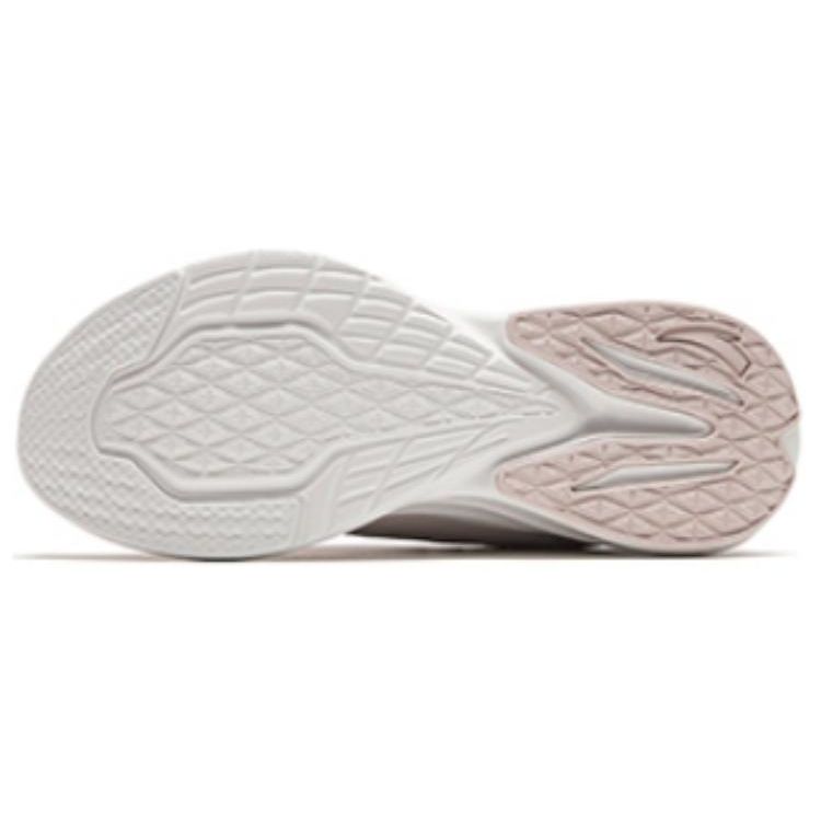 Anta Cloud Tracking Round Toe Lace-Up Shock Absorbing Wear-Resistant Low-Top Running Shoes Women sneaker Pink 122415522-2
