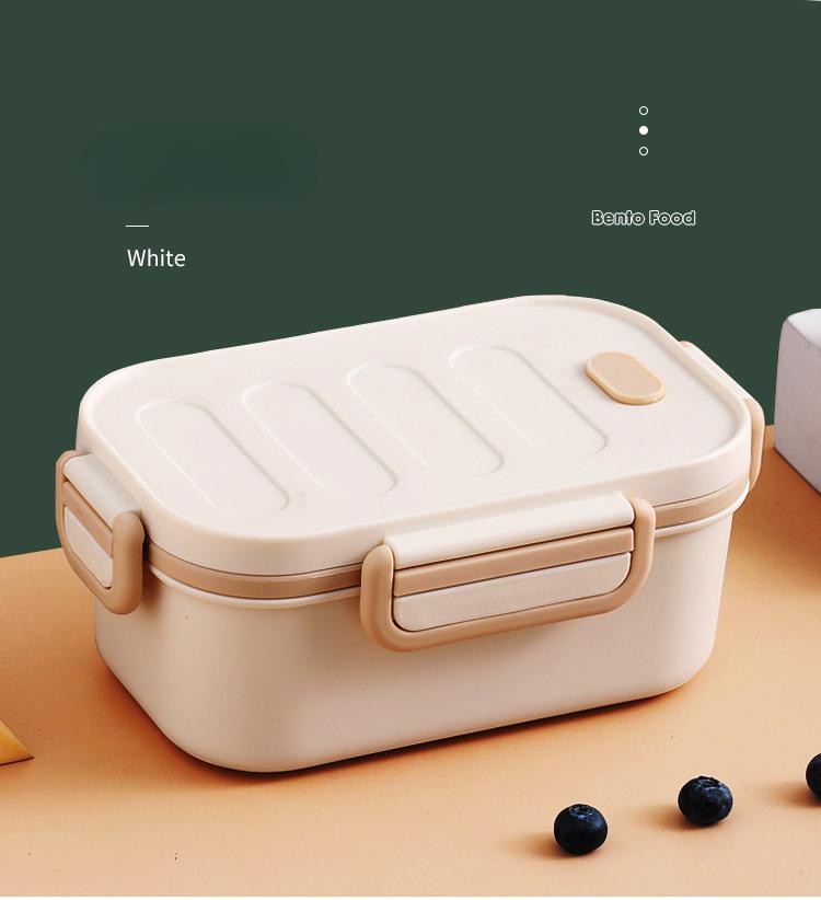 1000 ml tragbare Lunchbox, 2-lagig, mikrowellengeeignet, Bento-Box für Arbeit, Lebensmittel, Schule, Studenten, Erwachsene, Lebensmittelbehälter, frische Lunch-Taschen