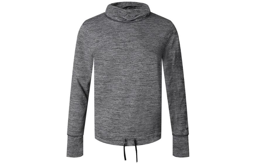 

Nike T Shirts Women s Gray Draped Collar Moderate Straight Fit CJ0154-010 M