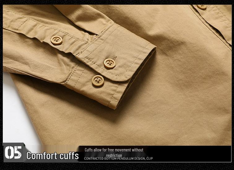 Men's 26 Styles Long-Sleeve Military Cotton Workwear Shirt