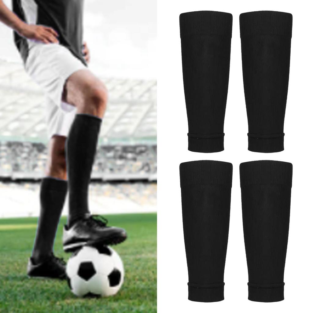 2 pary rękawów na ochraniacze piszczeli, skarpety z ochraniaczami piszczeli, nylon, rozmiar 38?47 Akcesorium Sportowe do Piłki Nożnej