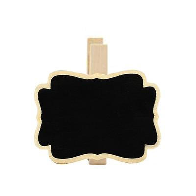 10PCS/Set Durable Wooden Blackboard Clip Special Shape Black Writing Board Noticeboard Wedding Party