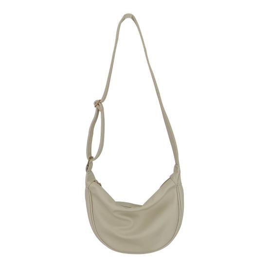 Женская сумка-мессенджер одноцветная большая вместительная регулируемая сумка через плечо с регулируемым плечевым ремнем сумка в форме полумесяца сумка через плечо с застежкой-молнией белый 1317₽