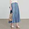 Chuyu Women's Faux Denim A-line Tiered Skirt