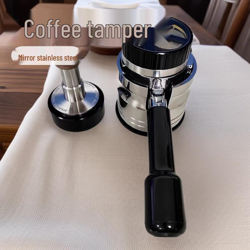 High-End 58mm Stainless Steel Tamper Base for Italian Coffee Machine, Hands-Free Holder