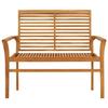 VidaXL Banc de Jardin avec Coussin Meuble d'Extérieur Banc de Patio Meuble de Jardin Banc de Terrasse Gris 112 cm Bois de 3062650