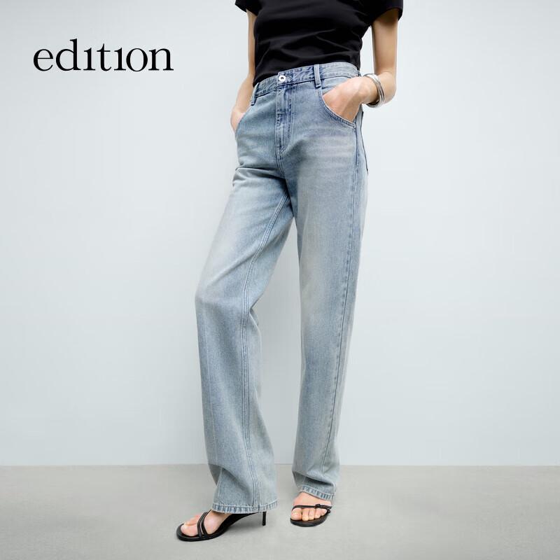 

Женские винтажные джинсы прямого кроя из потертого турецкого хлопка L