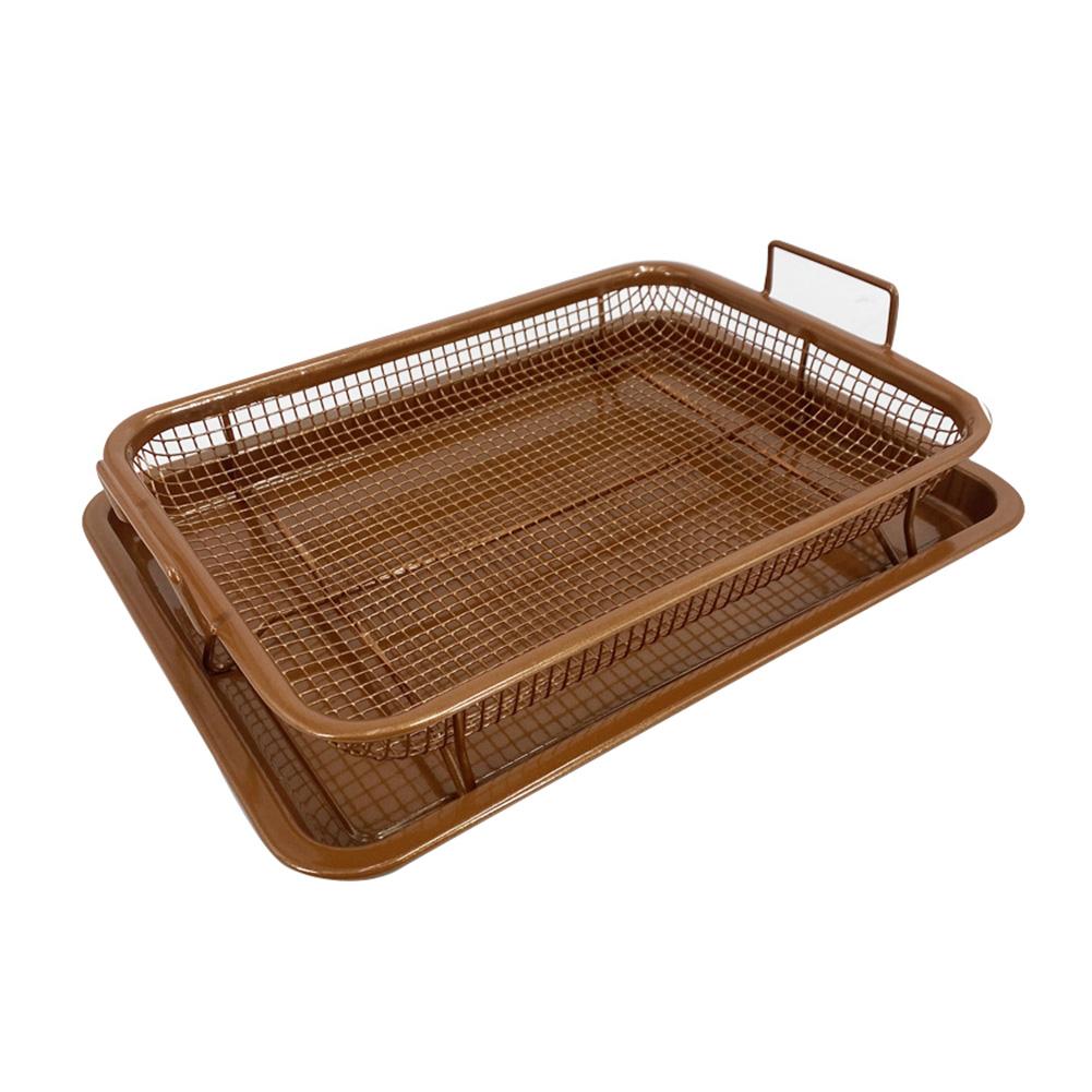 Stainless Steel French Fries Basket Heat-resistance Square Food Mesh Basket Gadgets Tools Western Snacks Air Fryer Accessories