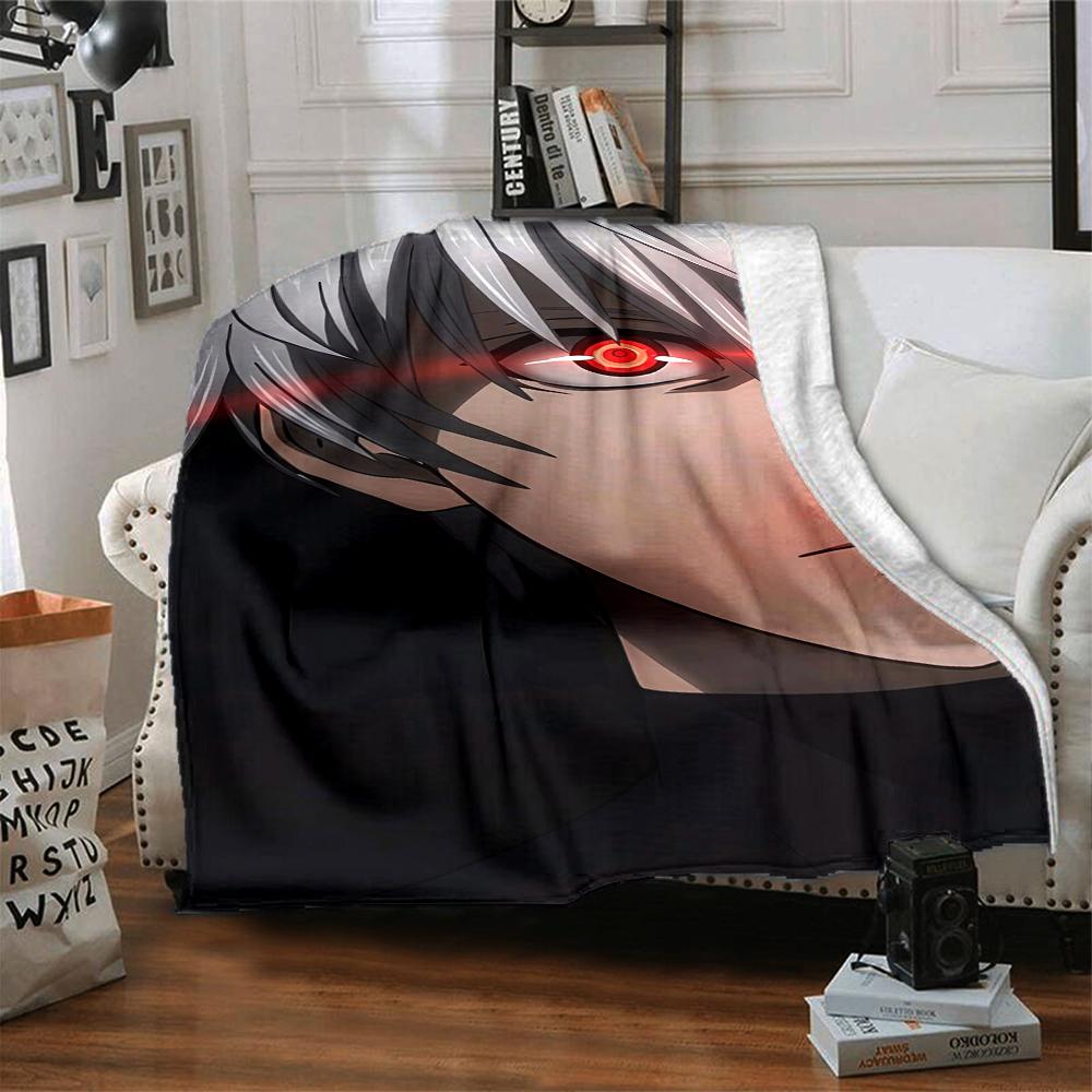 1Pc Tokyo Ghoul Artwork Blanket For Couch Bed Plush Cozy Fuzzy Blanket Super Soft Warm Blankets For Fall And Winter 091857