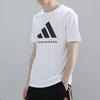 Adidas Logo Print Sports Knit Casual Breathable Round Neck Short Sleeve T-Shirt Unisex T-Shirts White Black ADICLTS24TKP-WB