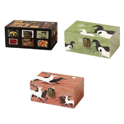Rust Resistant Wood Jewelry Case Multifunctional Jewelry Box Wood Texture Suitable for Travel and Home Displaying