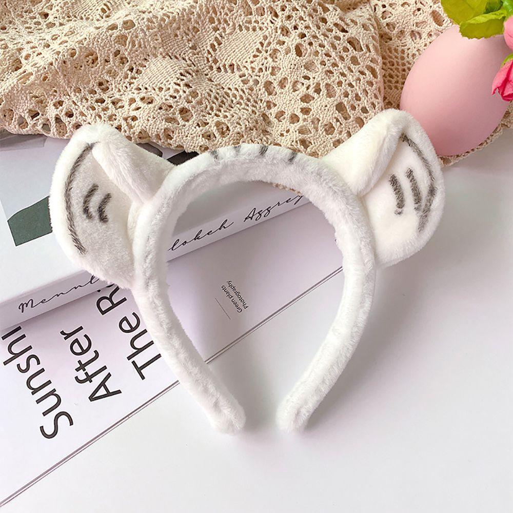 

Make Up Cartoon Plush Women Hair Band Korean Style Head Hoop Hair Accessories Tiger Ear Headband
