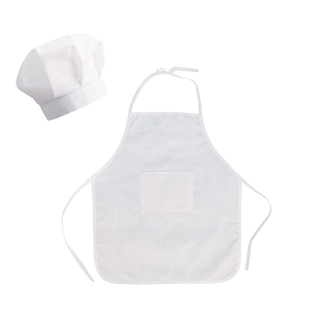 [LYING] Kids' Chef Cosplay Halloween Costume, Kids Chef Hat and Apron 2-Piece Set for Boys and Girls, Chef Costume, Transformation Accessory, Chef