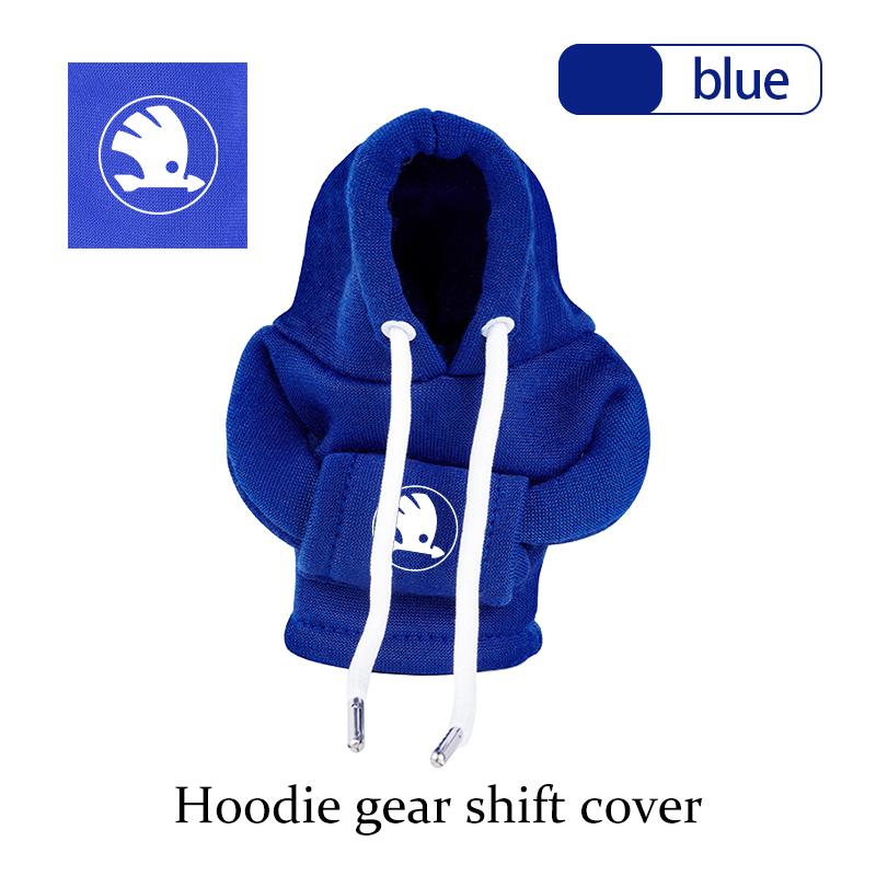 AAFO1 For Skoda Car Logo Gear Shift Knob Cover Hoodie Manual Gear Sweatshirt Decoration Kamiq MK3 Roomster Rapid Kodiaq Karoq Fabia