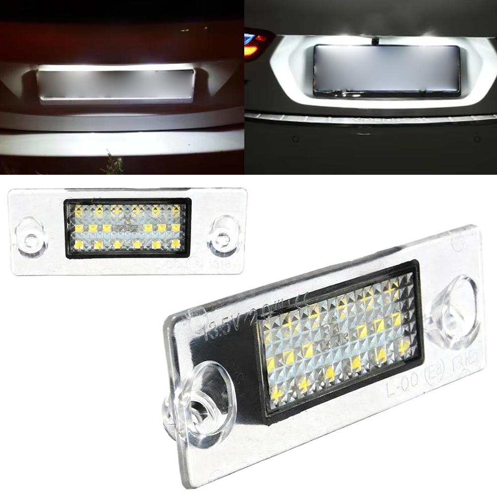 2pcs Led Number Plate Light For A4 B5 A3/8l Error Free Rear License Plate Lamp Avant Car Novelty Accessories W3i6
