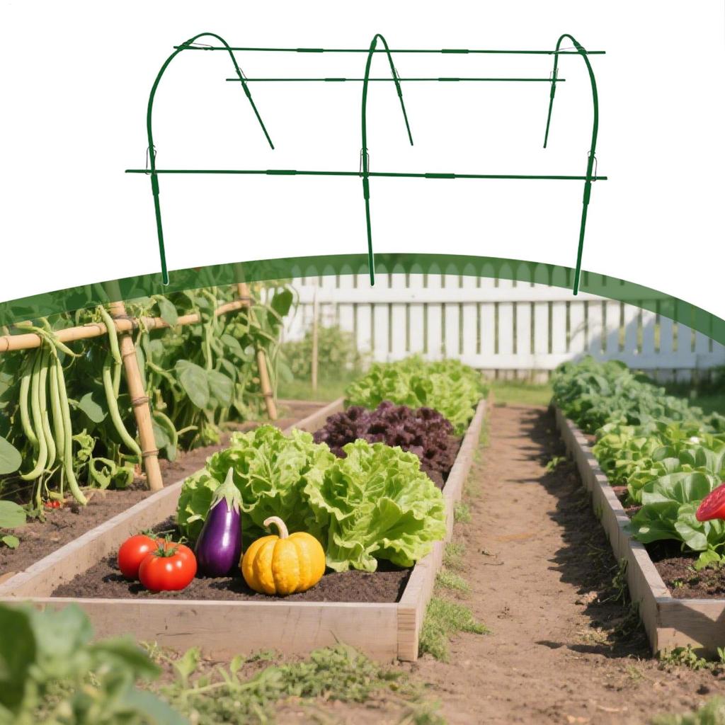 Garden Hoop For Raised Beds Backyard Plant Tunnel Windproof Planting Hoop Grow Tunnel For Raised Bed Greenhouse Orchard