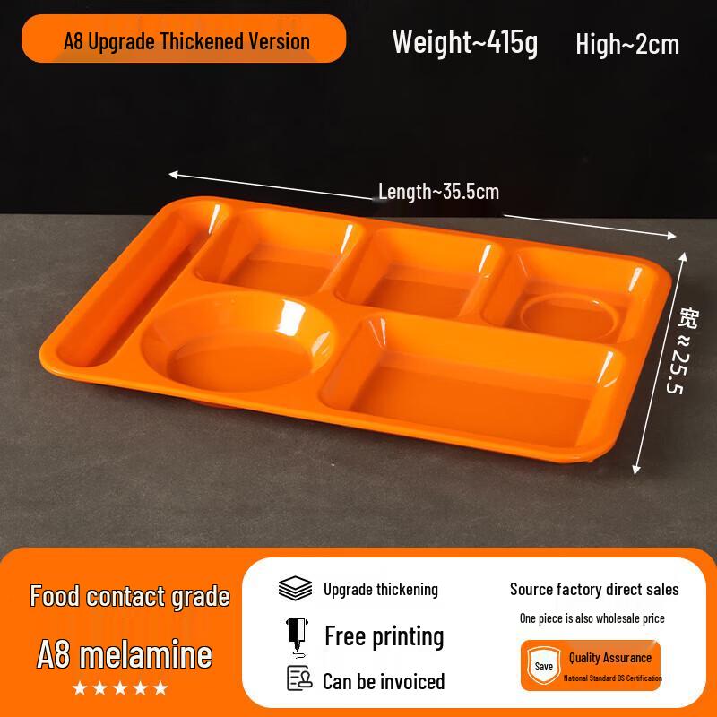 Commercial Melamine Divided Meal Tray