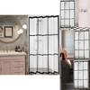 Checkered Pattern Rectangular Shower Curtain Peva Material With Antimildew Finish For Bathroom Decor