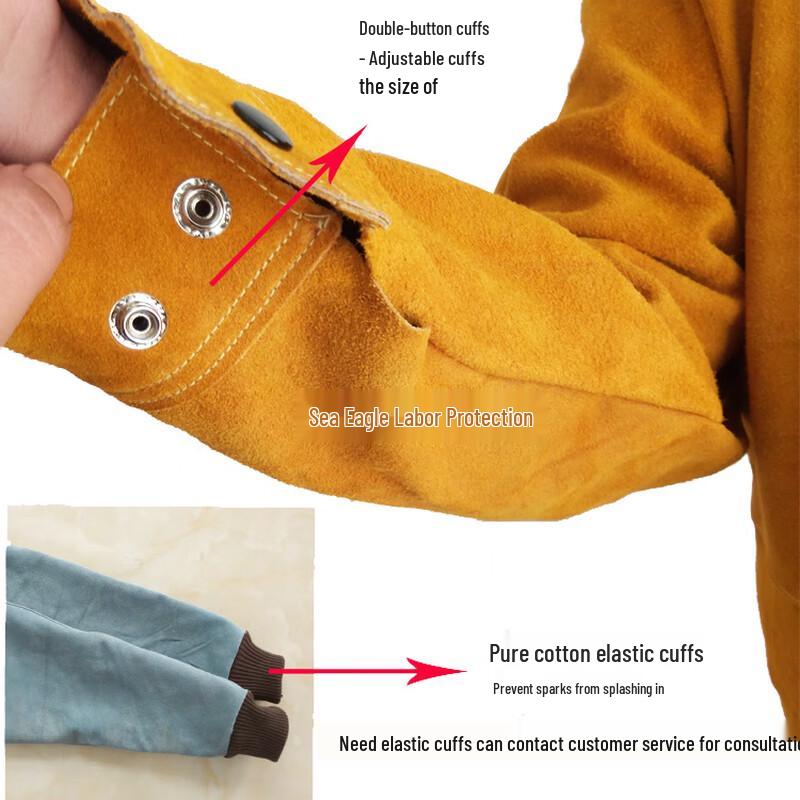 Heavy-Duty Cowhide Welding Apron with Sleeves