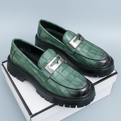 Size 38-46 Classic Men Loafers Luxurious Comfortable Thick Soled Fashionable Big Toe Leather Shoes Men Business Social Shoes