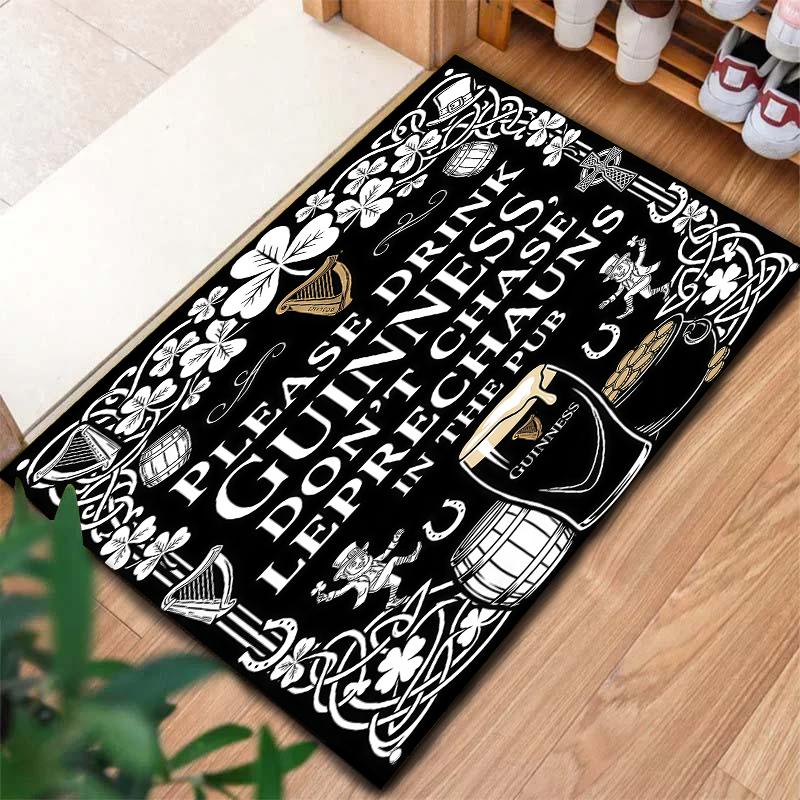 St.Patrick's Day cloverPattern Square Carpet,Area Rug,Carpet Rug for Living Room Bedroom Sofa Playroom Decor,Non-slip Floor Mat,Holiday Birthday Gifts