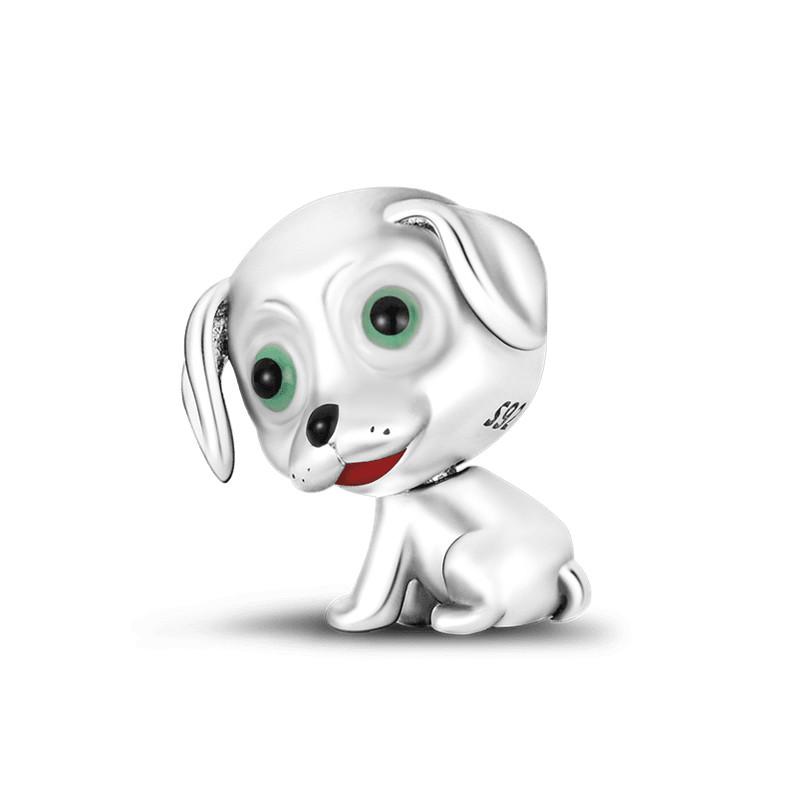 Cute Cat Dogs Charms Fit Fashion Original Bracelets Pet Paw 925 Silver Bulldog Schnauzer Akita Dog Beads DIY Jewelry Making