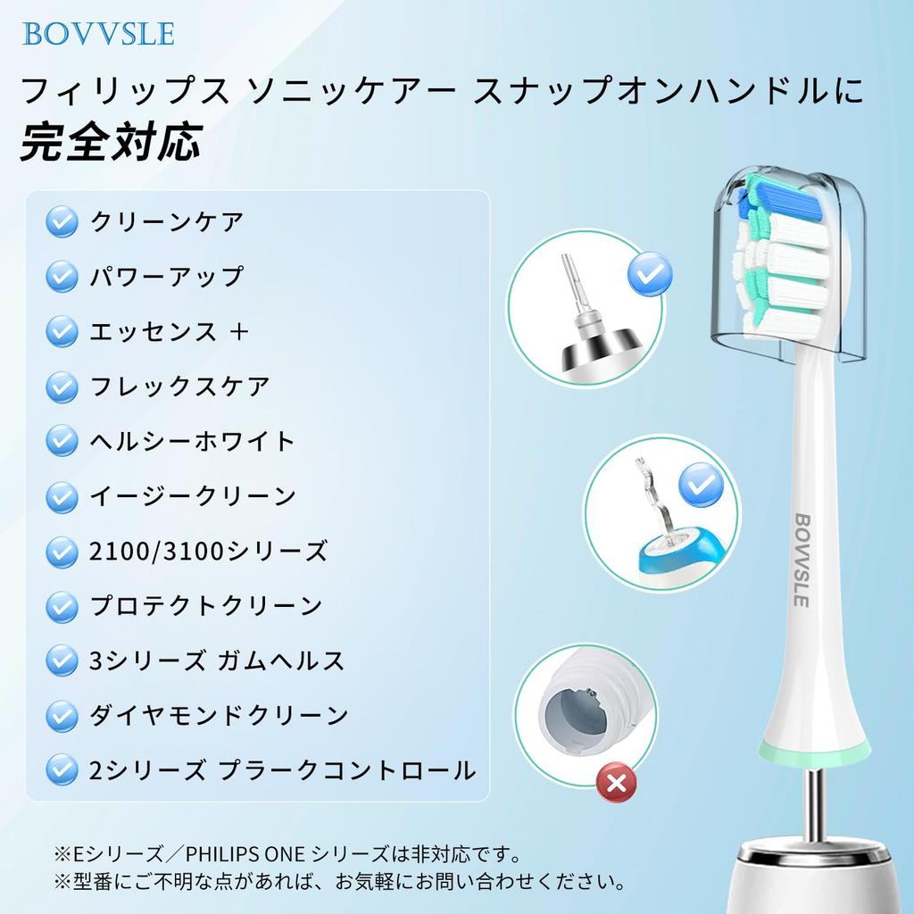 BOVVSLE Electric Toothbrush Replacement Brushes for Philips Sonicare DiamondClean with White of [2025 Model] Cover, (Pack 10)