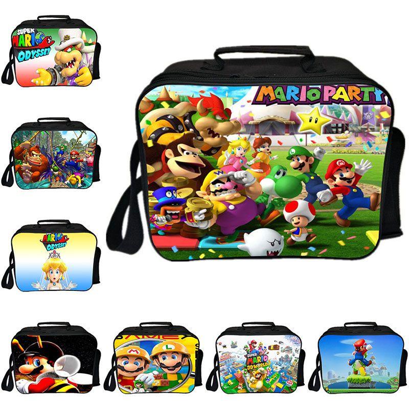 Mario Insulated Lunch Bag With Adjustable Shoulder Strap And Large Capacity Design