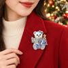 Sparkly Rhinestone Lapel Pin Vintage Enamel Brooch Fashion Christmas Brooch  Hat Decoration