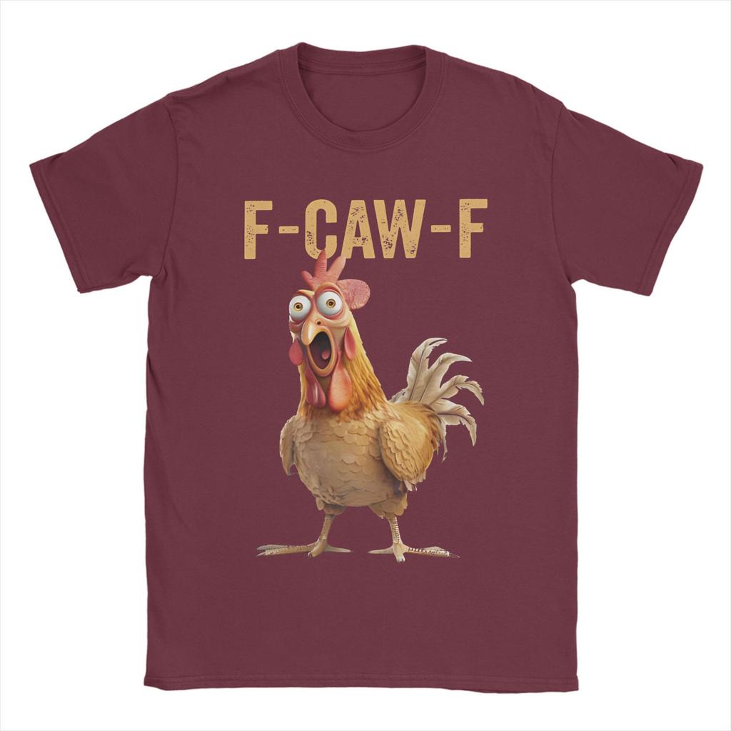 F CAW F Kuře Vtipné Meme Černá Vrána F-Caw-F Černý Pták Merch Unisex Tričko Bavlněné Tričko Graficky Tištěné Tričko Oblečení