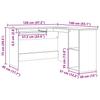 Artisan Oak Corner Desk 120 x 140 x 75 cm Particleboard