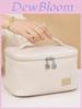 Urban Minimalist Pu Makeup Organizer With Waterproof Design For Daily Use