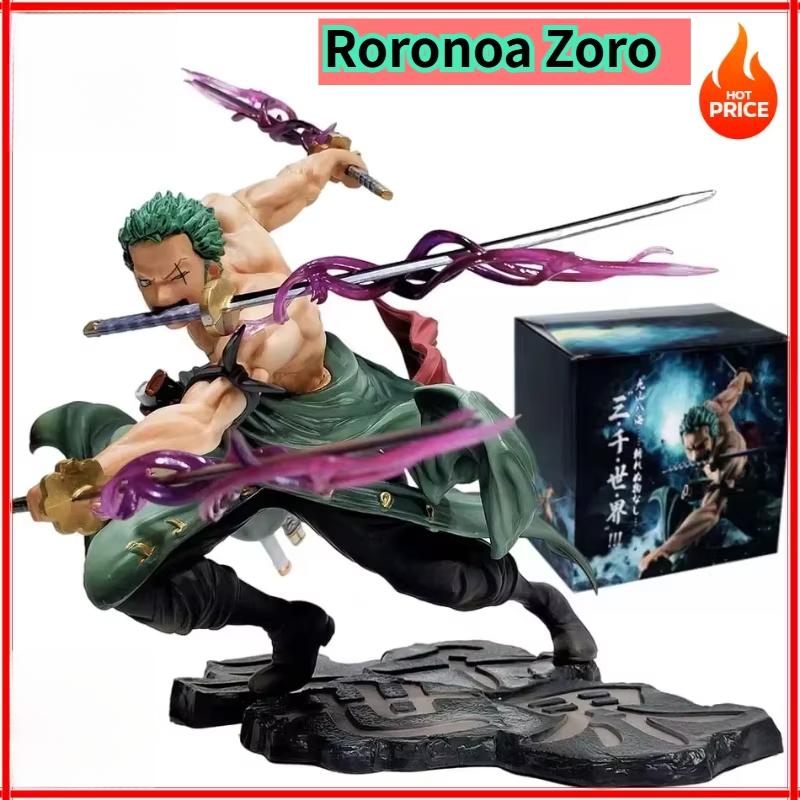 One Piece Anime Figure GK Roronoa Zoro Three-blade Sa-maximum Manga Anime Statue Action Figure Collection Model Kids Toy