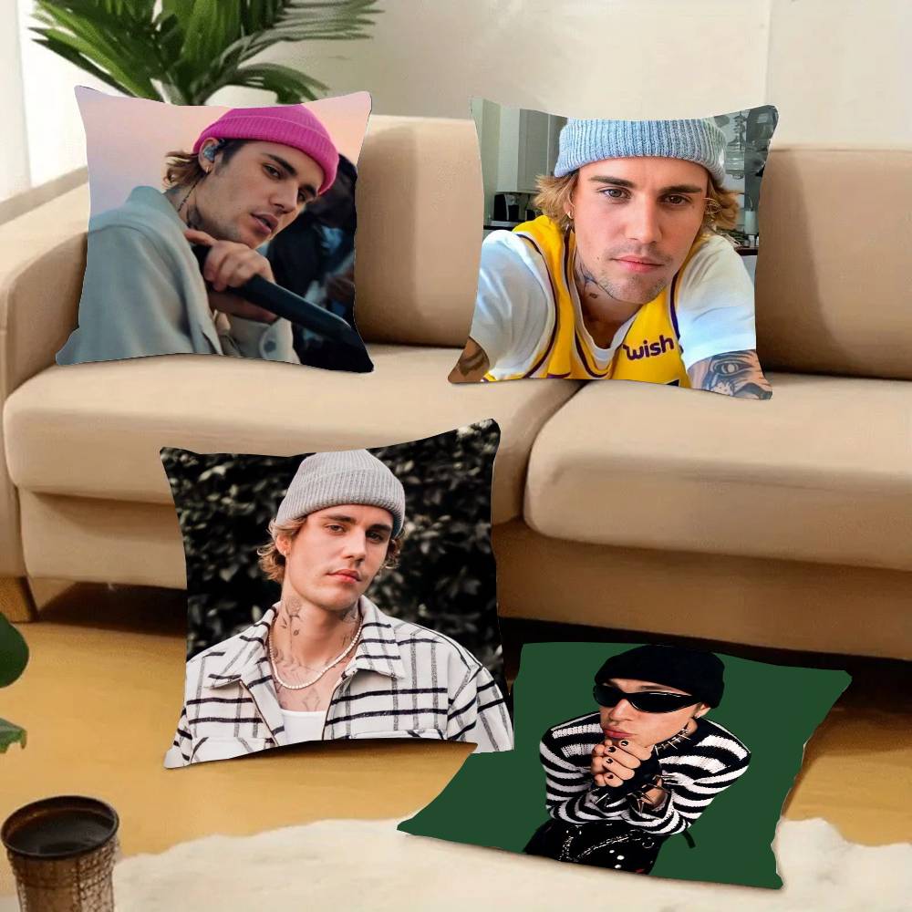 Poszewka na poduszkę T-Top Singer J-Justin B -Bieber Wystrój domu Koc na sofę łóżko samochód Dekoracja pokoju Pomysł na prezent