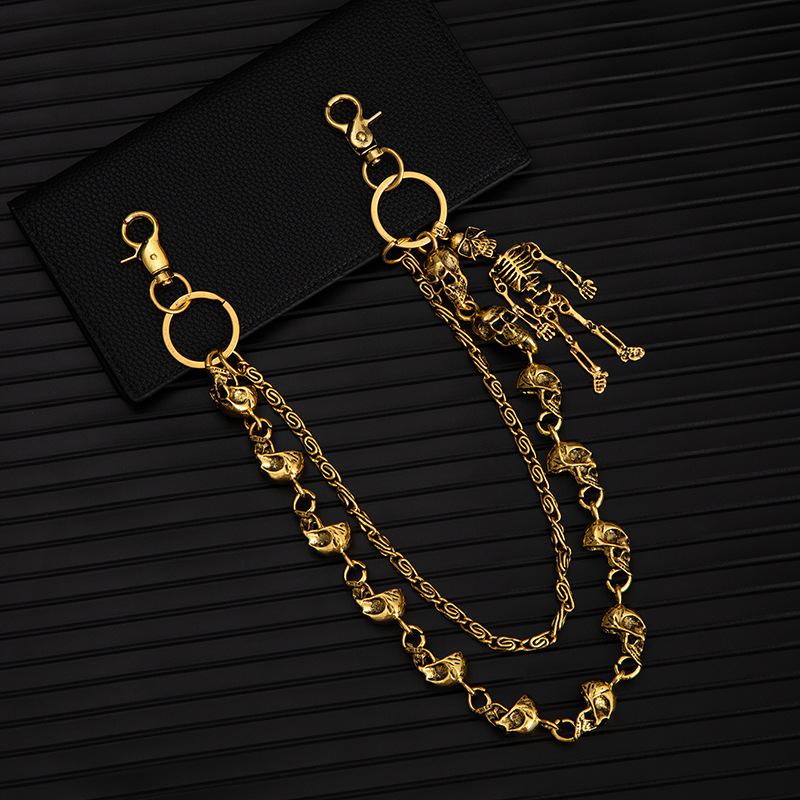 Men s and Women s Hip-hop Personalized Skull Waist Chain