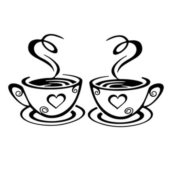 

Кухонная вилка, ложка, нож, чашка, стикер на стену, съемная наклейка, настенное украшение для дома