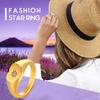 Edelstahl Sonnenschein Siegelring Pinky Ring, Zirkonia Inlay Ring Vergoldet, Anlaufgeschützter Modeschmuck