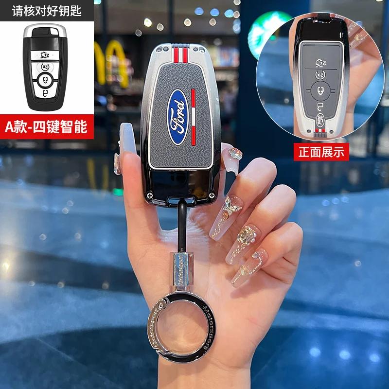 Car Sticker Ford Car Remote Key Case Full Cover Fob Auto Accessories For Ford Fusion Mustang Explorer F150 F250 F350 EcoSport Ed