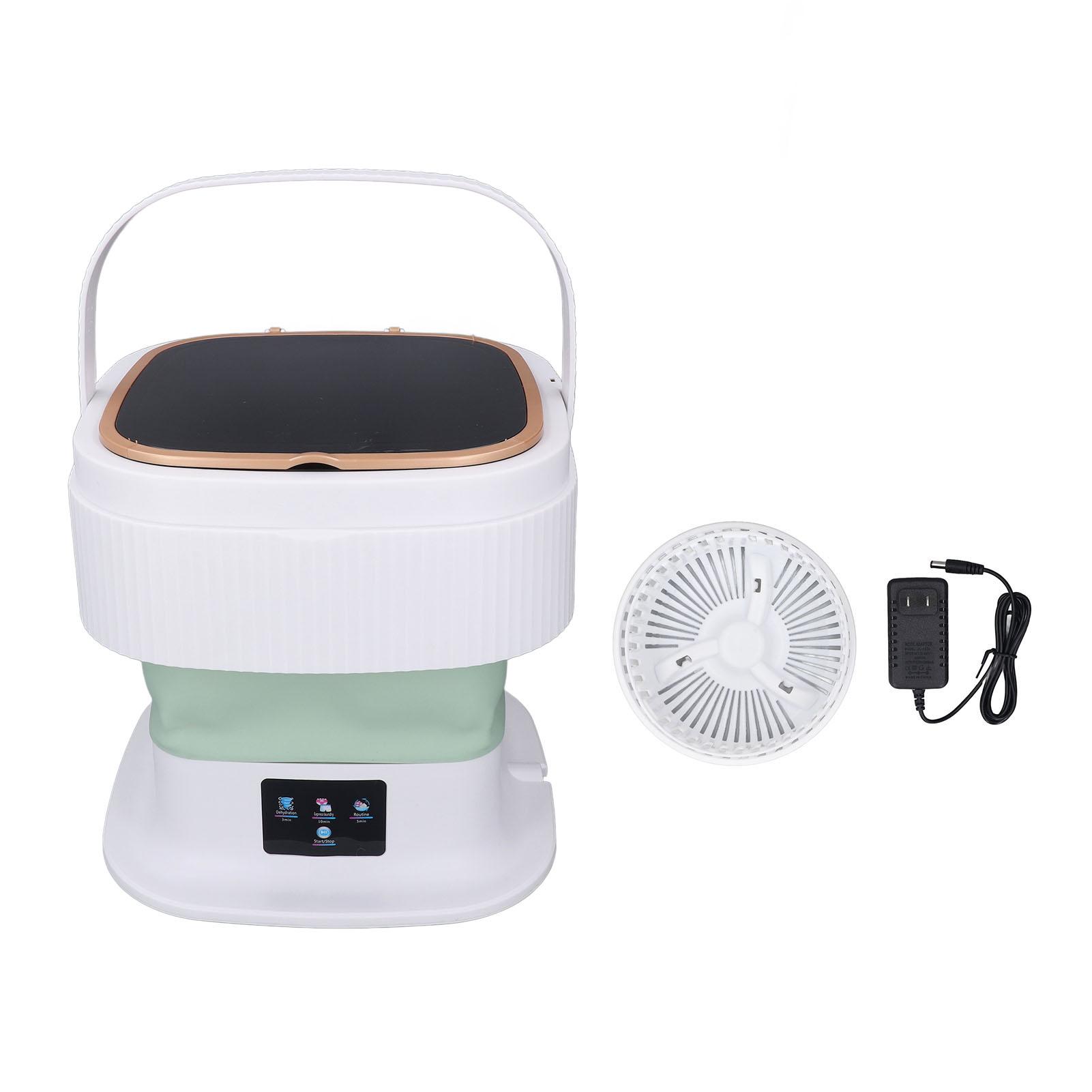 

Портативная стиральная машина 11,5 л, большая емкость, 3 режима таймера, мини-складная стиральная машина со сливным шлангом для нижнего белья и детской одежды us зелёный