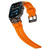 Luxusní gumový řemínek pro Apple Watch Band Ultra 3 49mm Řemínek pro iWatch Ultra 2 49mm Kovový konektor Silikonové poutko Pancéřovaný náramek
