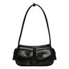 Niche High-end Multi-pocket Locomotive Bag 2025 New Temperament Shoulder Armpit Bag Commuter Messenger Baguette Bag
