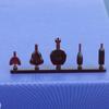 Miniatur-Weinglas und Flaschen-Set 1:12 Maßstab Puppenhaus Zubehör Transparent Mini Barware Modell Für Puppenhaus Bar Dekoration