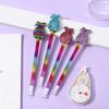 15Pcs Sequined Animals Theme Neutral Pens, Random Mixed, Black Ink Pens, Cartoon Unicorn Series Office Stationery Gift, Smooth Writing, Suitable f