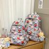 New Lightweight Student Backpacks for Both Boys and Girls  Printed Student Backpack  Female Student Spring Outing Backpack