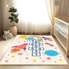 Hopscotch Kids Play Mat, Learning Number Kids Mat, Space Nursery Rug, Baby Boys Room Decor,Rocket Playroom Rug,Children's Carpet