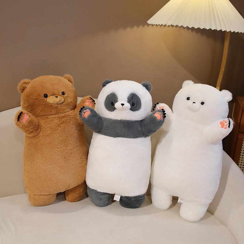 Bear Panda Long Plush Toy Cartoon Animal Stuffed Doll Bedroom Decoration 60cm