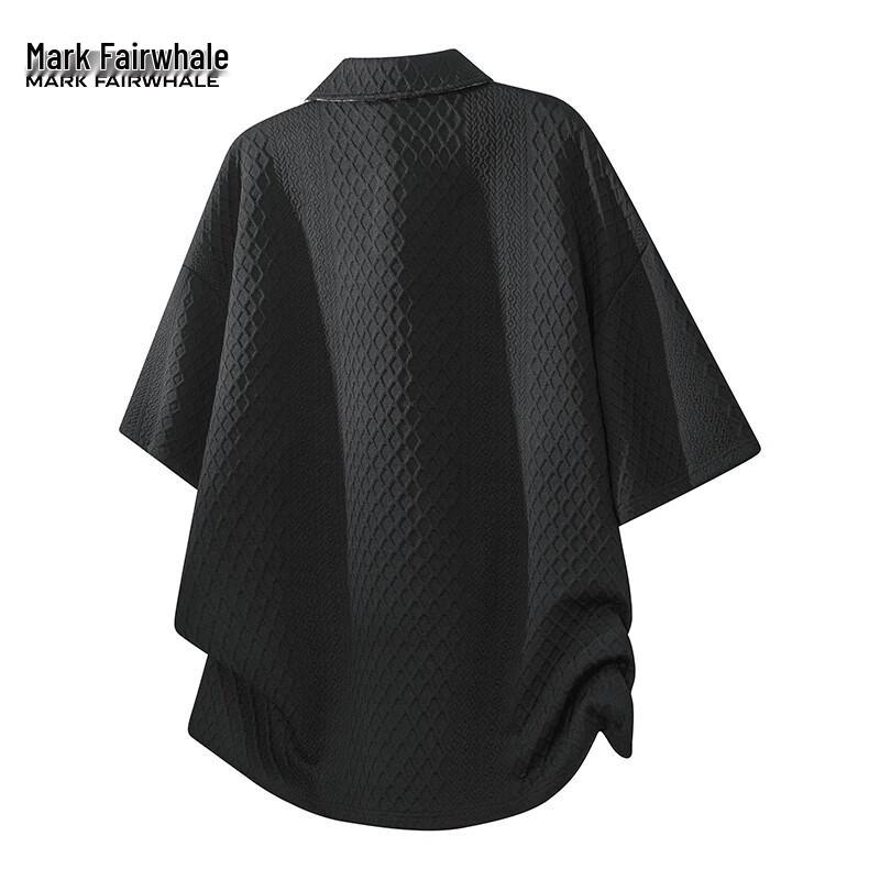 Mark Fairwhale Men's Waffle Knit Short-Sleeve Polo T-Shirt