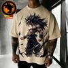 2026 Summer Dragon Ball Series Retro Pure Cotton Men's T-shirt Wukong Printed Oversized Casual Shirt Unisex Parent-child Suit