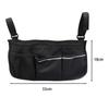 Side Bag Portable Multiple Pockets Carry Bag Waterproof Hanging for Travel Rollators Mobility Chairs Bed Rail Outdoor