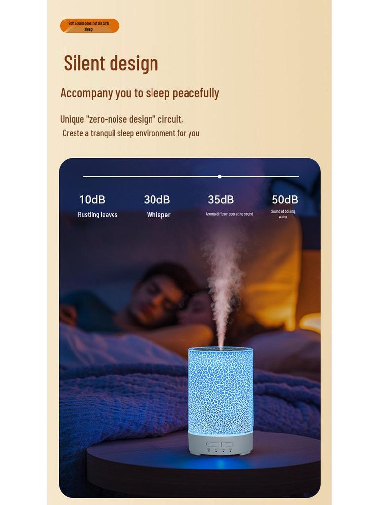 Crackle Ultrasonic Aroma Diffuser & Humidifier for Bedroom